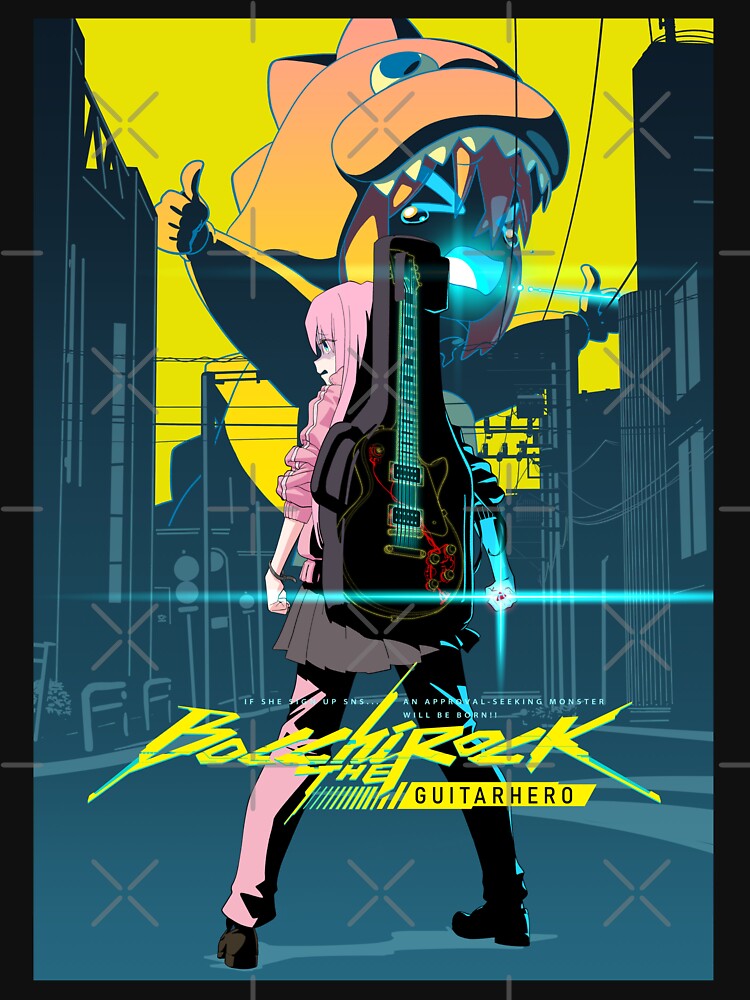 Bocchi the Rock! x CyberPunk - Hitori Gotou Classic T-Shirt RB2706 3 - Bocchi the Rock Merch artwork Offical bocchi the rock Merch