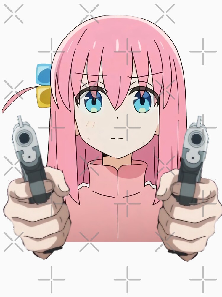 Bocchi with gun - Bocchi the Rock Pullover Hoodie RB2706 3 - Bocchi the Rock Merch artwork Offical bocchi the rock Merch