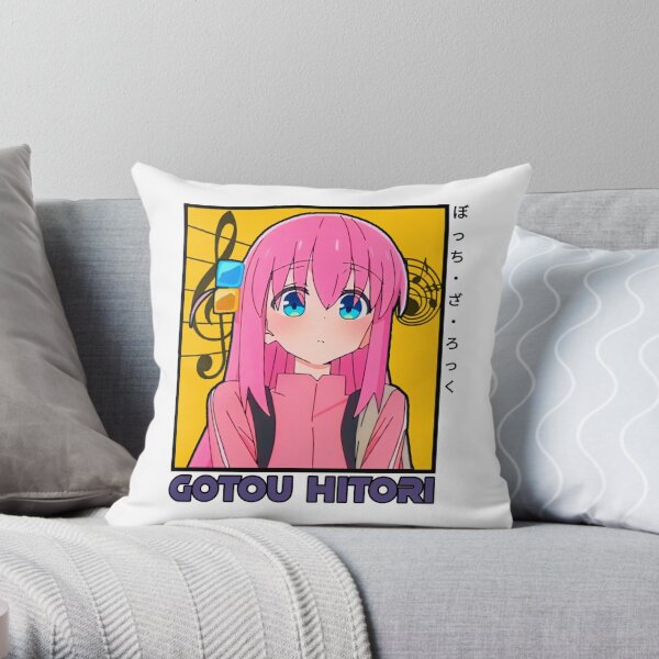 Hitori goto bocchi the rock Throw Pillow RB2706 product Offical bocchi the rock Merch